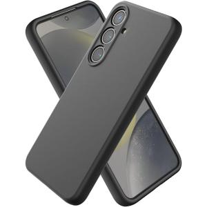 Silicone Case for Samsung Galaxy S25, Soft Slim Liquid Silicone Phone Case with Anti-Scratch Microfiber Lining, Camera Cover Protection with Cute Color Variety, Black