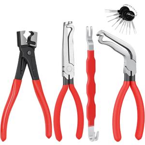 Oebruel 4PCS Electrical Disconnect Pliers, Automotive Electrical Connector Separator, Electrical Plug Connector Disconnect Tool for Cars, Trucks & SUVs