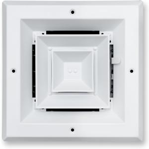 Fits 6x6 Duct Opening 4 Way Aluminum Square Ceiling Diffuser by Handua | Register Vent Cover Grille for Ceiling | Rust Proof | White | Outer Dimensions: 7.75" X 7.75"