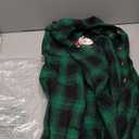 Christmas Plaid Blouses Women Xmas Santa Long Sleeve Shirt Checked Cute Christmas Collared Button Down Tops, Size L