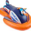 Nerf Super Soaker Stormforce Ride-On Racer  Inflatable Pool Float with Pool-Fed Mega Water Blaster
