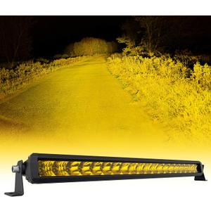 4WDKING Amber LED Light Bar 22 inch Off Road LED Spot Flood Combo Work Light High Bright Truck Driving Fog Lamp IP69K Waterproof for Truck Cars ATV UTV Boat