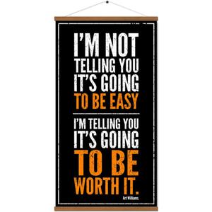 Arthur Williams Inspirational Print Quote Poster Motivational Positive Wall Art Office Classroom Living Room Decor (with Frame 16x30 Inch) 11