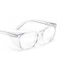 Stoggles Square Z87.2 Certified Polycarbonate Small Fit Safety Glasses, Scratch & Shatter-Proof, Blue-Light & UV Blocking Lens, Top & Side Shields, Anti-Fog Dip Coated, Protective & Stylish Eyewear (Clear)