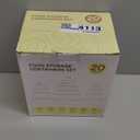 40 PCS Food Storage Containers with Lids Airtight (20 Lids &20 Containers) - Leakproof Meal-Prep Containers for Kitchen Storage Reusable Plastic Microwave/Dishwasher Safe with Labels & Pen