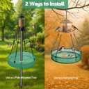 Bird Seed Catcher Tray for Hanging Bird Feeder Platform, 20 inches Birdseed Hoop for Hummingbird Feeders Bee Feeder Outdoor Garden Hanging Tray(1PC-)
