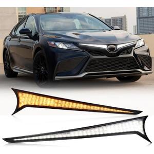 Centra Front Grille LED Lights,Tail Light Lamps Turn Signal Feature, Front hood light Compatible with Toyota Camry 2018-2023 SE XSE TRD
