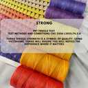 100% Polyester Flat Waxed Threads, 150D/0.8mm, 270Yards/247m. All-Purpose Threads Hand Sewing Leather Projects and Crafts. (Black)