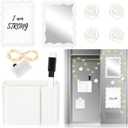 9 Pieces Magnetic Locker Accessories Kit White Back to School Essentials Includes Whiteboard Mirror and Organizing Supplies Cute Locker Shelf for School Locker