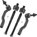 ASTARPRO 4pcs Front Tie Rod Ends Inner and Outer Complete Kit Compatible with 2013-2023 Ford Edge Fusion Lincoln Continental MKX MKZ