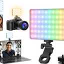RGB Selfie Light for Phone - 90 LED 360 Full Color, CRI 95+ Dimmable 2500K-8500K, 3000mAh Video Light for iPhone iPad Laptop, Makeup, Vlog, TikTok, Video Conference