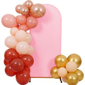Peomeise 6.6FT Wedding Arch CoverPink Arch Backdrop Cover Stretchy Spandex Backdrop Stand Covers for Birthday Party Ceremony Banquet Decor79.2" L x 39.6" W