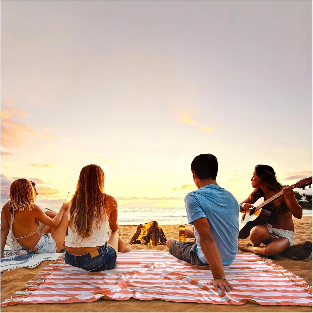 Oversized Giant Turkish Beach Towel Blanket Extra Large XXL Lightweight Quick Dry Sand Free Boho Throw Pool Cloud Sandrpoof Blankets Women Men Big Jumbo Wide 2 Person Size Orange Vertical Stripe Oversized Giant Turkish Beach Towel Blanket Extra Large XXL Lightweight Quick Dry Sand Free Boho Throw Pool Cloud Sandrpoof Blankets Women Men Big Jumbo Wide 2 Person Size Orange Vertical Stripe