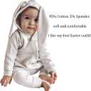 My First Easter Outfit, Baby Girl or Boy Bunny Costume, Infants Rabbit Cosplay Romper (White)