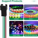 RGBZONE DC 5V USB LED Controller, 21-Key RF Wireless Remote Control, 1M/3.3FT 3-PIN LED Controller, 5V WS2812 WS2811 WS2812B Dream Color LED Strip Lights