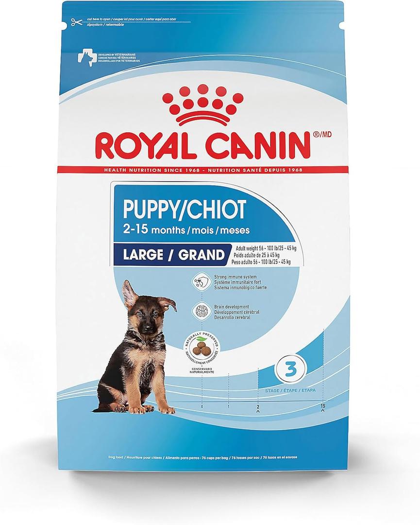 Royal Canin Size Health Nutrition Large Puppy Dry Dog Food, 30 lb Bag (30 Pound (Pack of 1))