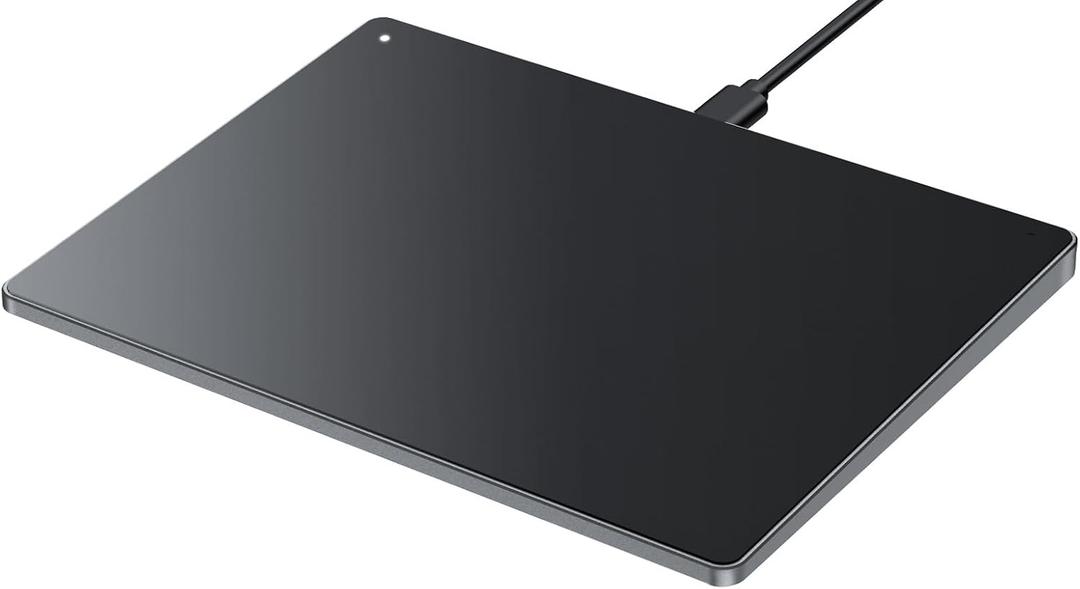 seenda Multi-Touch Trackpad, Tempered Glass Surface with High Precision Navigation, Ultra Slim Aluminum USB Wired Touchpad Mouse for Windows 10/11 Desktop/Laptop/Notebook Computer PC (Black)