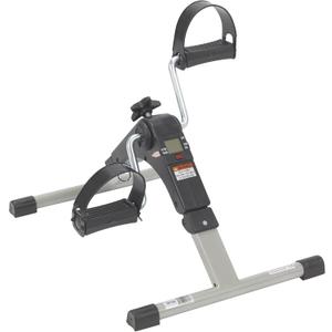 Drive Medical RTL10273 Deluxe Folding Pedal Exerciser with Electronic Display for Legs and Arms, Under Desk Bike Pedal Exerciser, Fully Assembled, No Tools Required, Black