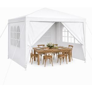 10x10 Outdoor Canopy Tent with Removable Sidewalls for Parties (Not Pop Up)