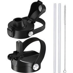 Straw Lid and Spot Lid for Wide Mouth Sports Water Bottle12 18 20 32 40 64oz,Replacement Lid Compatible with Hydroflask Wide Mouth Top Accessories