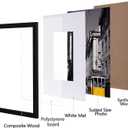 eletecpro 11x14 Picture Frames Set of 10 with Clear Acrylic Cover, Gallery Wall Decor, Displays 8x10 Photos with Mat or 11x14 Without, Horizontal or Vertical Wall Mount, Black