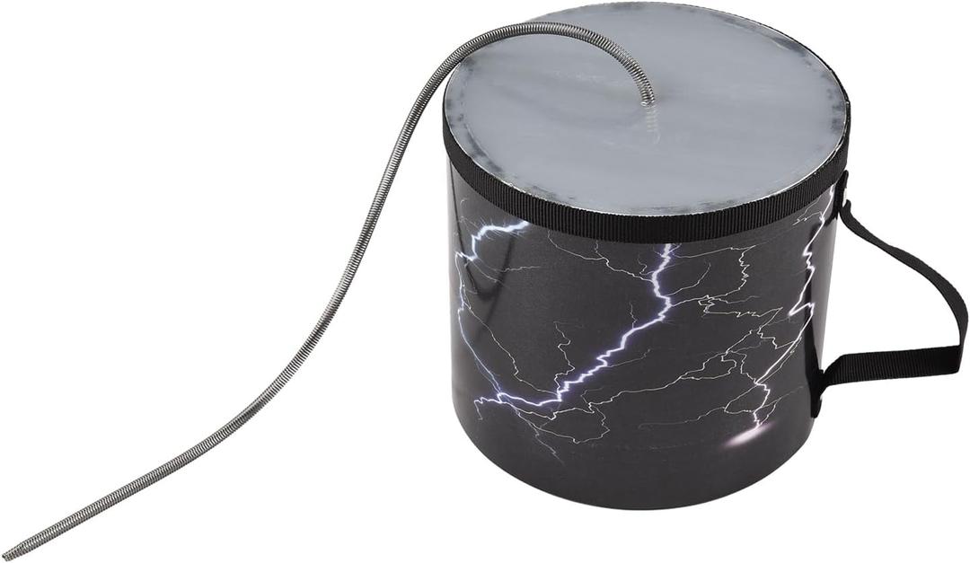 Spring Drum Thunder Drum 6 Inch Sound Effect Instrument Wooden Lightweight Portable Thunder Tube Sound Maker Thunder Sound Simulation for Large Gatherings Sports Events Celebrations