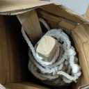 SUNCREAT 2 Person Hammock with Hardwood Spreader Bar, Outdoor Rope Hammock with Polyester Pad, 475 lbs Capacity, Blue Stripes