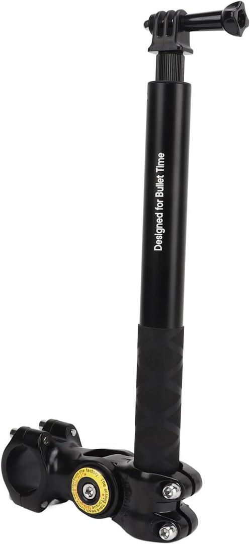 Motorcycle Invisible Selfie Stick, Bike Selfie Stick Handlebar Mount Camera Bracket, Action Camera Bracket Adapter Clamp Holder, Adjustable Length, for GoPro Hero 11/10/9/8 for Ins