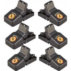 6 Pack - Rat Traps with Teeth - Indoor/Outdoor, Reusable, Easy Setup, Powerful Stainless Steel Spring, Tough ABS Body - Safely Set Traps Without Getting Snapped. Rats, Chipmunks & Rodents
