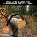 50.9inch Timberjack Log Lifter, Adjustable Log Roller Cant Hook, Heavy Duty Steel Logging Tools Log Jack for Rolling Logs Ups to 25" in Dia