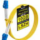 OS2 Single Mode LC to LC Fiber Patch Cable 10m / 30FT, LC-LC Singlemode Fiber Patch Cable, OD 3.0mm UPC/UPC - 9/125um LZSH 100G Pure Optical Jumper Cord Yellow
