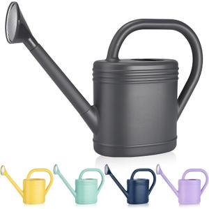 1 Gallon Watering Can for Indoor Plants, Garden Watering Cans for Outdoor Plant House Flower, Modern Plant Watering Can Large Long Spout with Sprinkler Head (Gray)