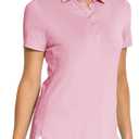 M MAELREG Womens Golf Shirt Short Sleeve 5 Buttons Quick Dry Casual Solid Moisture Wicking Tennis Polo Shirts for Women (M)