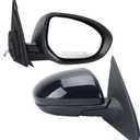 Passenger Right Side Mirror for Mazda 3 2010 2011 2012 2013 Manual Folding Paintable Power Side Door Rear View Mirror Assembly Set, Black