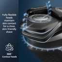 Philips Norelco Shaver 6000, Rechargeable Wet & Dry Shaver with 2-in-1 Click On Beard Styler (5 Length Settings) and Precision Trimmer, S6600/90