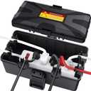 Wowbox Medium Outdoor Electrical Box Waterproof (10.3 x 6X 3.7inch), Black Weatherproof Extension Cord Box w/6 Cable Entry, IP54 Waterproof Outdoor Outlet Covers for Power Strip, Plug