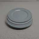 Ms Lovely Metallic Foil Charger Plates - Set of 6 - Made of Thick Plastic - Light Blue