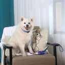 2PCS Cat Dog Collar and Galaxy Leash Set Pet Gift Adjustable Dogs Space Collars for Small to Large Pets (Small) (S (7"-12"))