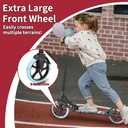 Kick Scooter Set  Two & Three Wheel Options for Kids & Adults, Adjustable Handlebar Height, Anti-Slip Deck  for Outdoor Fun & Daily Commute, Birthday Gift for Kids (Blue(No CupHolder))