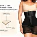 Strapless Fajas Colombianas for Women - Tummy Control Body Shaper Shorts with Butt Lifter & Zipper Crotch (Small, Black)