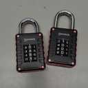 Locker Lock for Gym, School, Home & Work | 4-Digit Combination Padlock | 2-Pack, Black/Pink