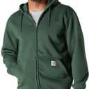 Carhartt Men's Rain Defender Loose Fit Heavyweight Full-Zip Sweatshirt, Forestry Green, Small