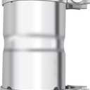 Stainless Steel 2.5 to 2.5 Inch Exhaust Adapter, 2.5" ID Exhaust Reducer Connector Pipe with Clamp