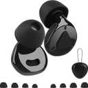 Ear Plugs for Sleeping Noise Cancelling, Adjustable Passive Earplugs for Concerts & Festivals, Reusable Hearing Protection for Sleep, Work, Focus, Travel, 2025 New Structure, Black