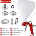 Air Texture Gun, Drywall Hopper Sprayer with 3 Nozzles, 1.5 Gallon
