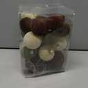 Ouddy Party 30PCS Velvet Christmas Ball Ornaments Set, Flocked Neutral Shatterproof Plastic Assorted Christmas Decorations, Large Hanging Balls Ornaments for Xmas Tree Wreath Home Party Holiday Decor