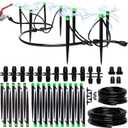 CARPATHEN Drip Irrigation System - Adjustable Premium Irrigation System for Garden, Raised Beds - Complete Drip Irrigation Kit with Drip Emitters, 5/16" and 1/4" Irrigation Tubing and Barbed Fittings