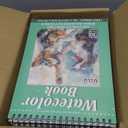 6 Pack Watercolor Paper Pad, 9x12 Inch Water Color Paper, 140lb/300gsm, Cold Press, Acid-Free, 180 Sheets Spiral Bound Watercolor Paper Pad for Wet & Dry Media, Ideal for Adults Artists