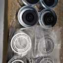 4Sets L68149 L44649 Trailer Hub Bearings Kit for 1-3/8'' to 1-1/16'' Tapered Axle, with Castle Nut Washer 171255TB/10-19 Grease Seal 1.98'' Dust Cap, Hub Bearing Kits for 3500lbs #84 Spindle