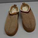 FITORY Women's Platform Slippers, Suede Ankle Boots with Fleece-lined for Indoor Outdoors Size 9
